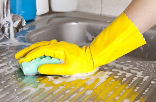 Professional cleaning of a fabric armchair and cushions
